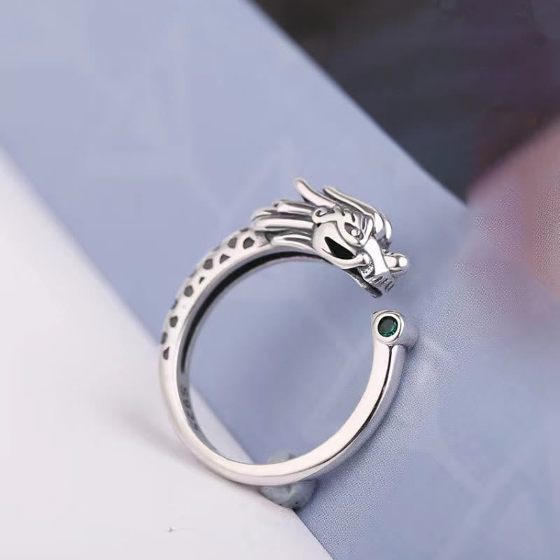 Vintage Dragon Ring Adjustable for Success and Strength