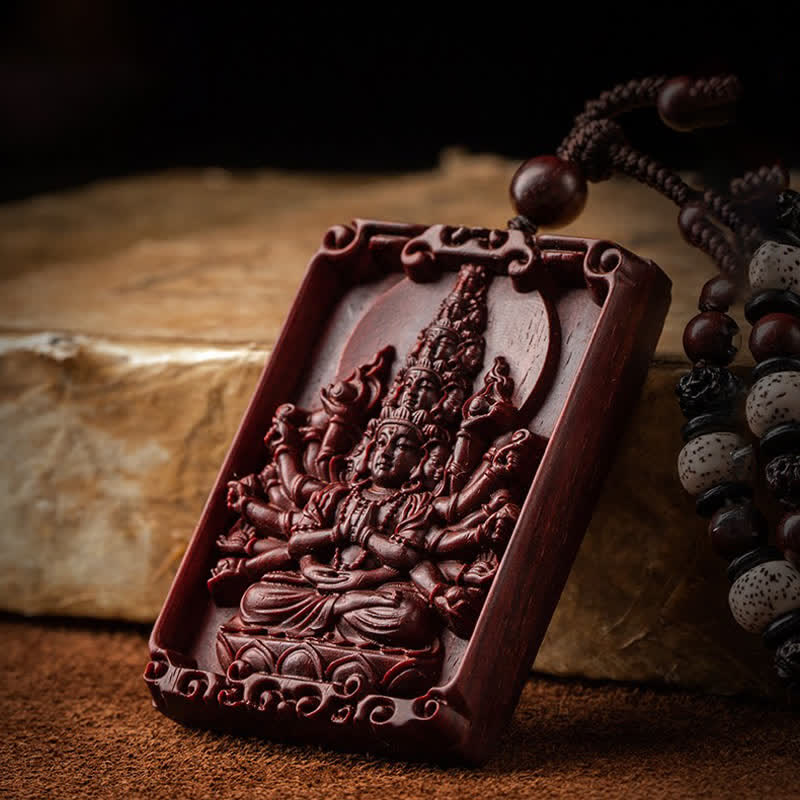 Chinese Zodiac Red Sandalwood Protection Necklace