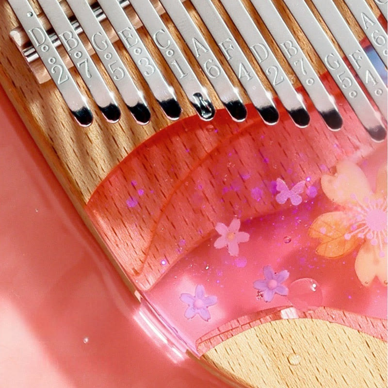 Kalimba-Daumenklavier mit 17 Tasten aus Buchenholz zur Meditation