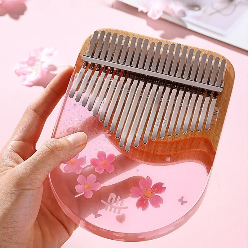 Kalimba-Daumenklavier mit 17 Tasten aus Buchenholz zur Meditation