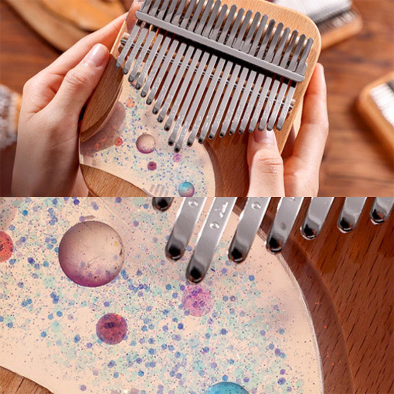 Kalimba-Daumenklavier mit 17 Tasten aus Buchenholz