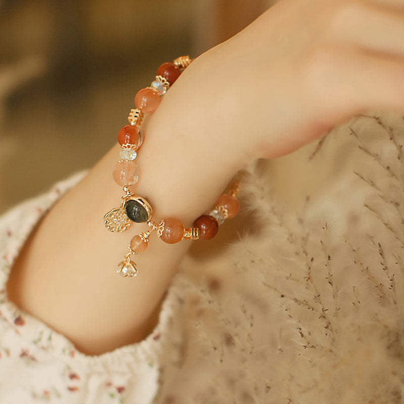 Rutilated Quartz Wealth Bracelet | Eight-Pointed Star Design