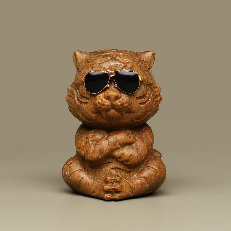 Green Sandalwood Tiger Desk Decoration | Positive Energy
