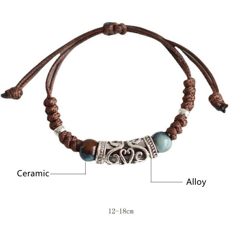 Copper Ceramic Bead Spiritual Bracelet for Wealth & Healing