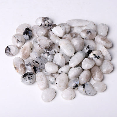 Trommelsteine ​​aus schwarzem Mondstein, 15–30 mm, glatt polierte Kristalle
