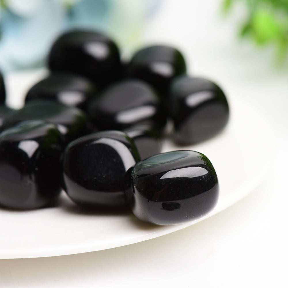 Black Obsidian 2cm Tumbled Crystal for Healing Energy