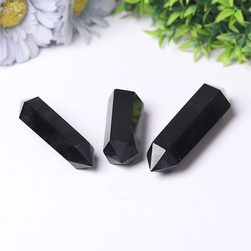 Black Obsidian Double Terminated Point 2.4-4.5 inches Healing Crystal