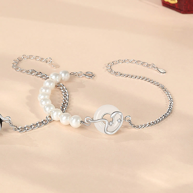 Schwarzes Obsidian-Schwarz-Onyx-Reinigungsarmband