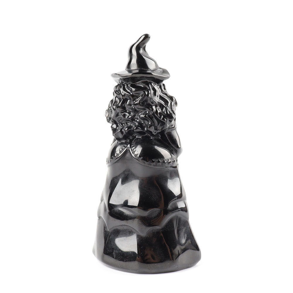 Black Obsidian Witch Crystal Figurine 2in Carving