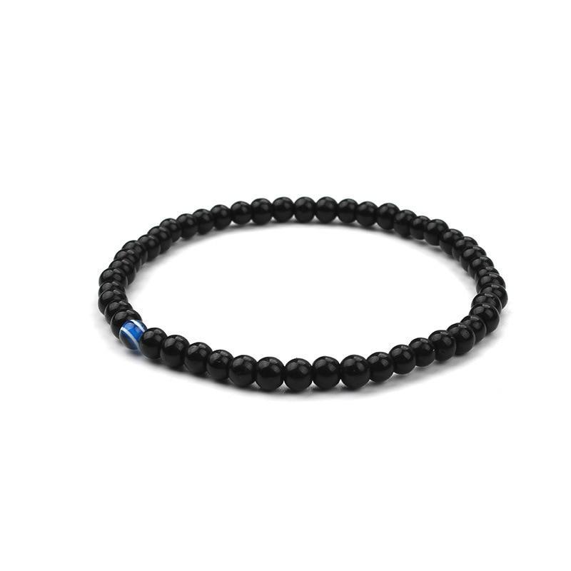 Schwarzes Onyx-Armband zum Schutz vor dem bösen Blick