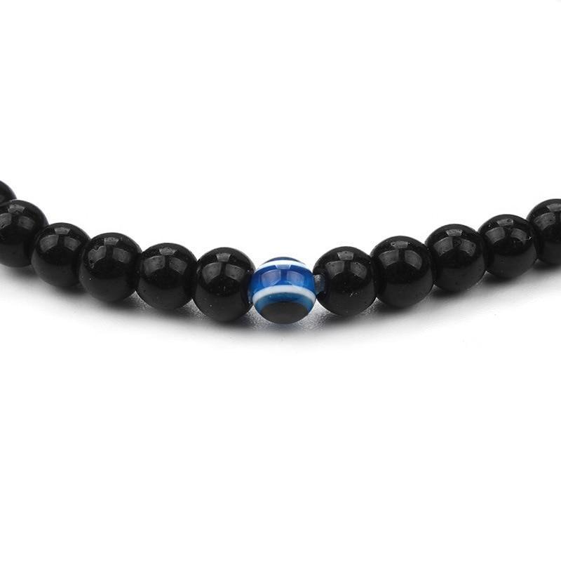 Schwarzes Onyx-Armband zum Schutz vor dem bösen Blick