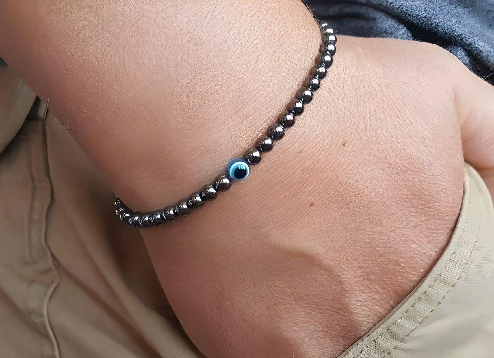 Schwarzes Onyx-Armband zum Schutz vor dem bösen Blick