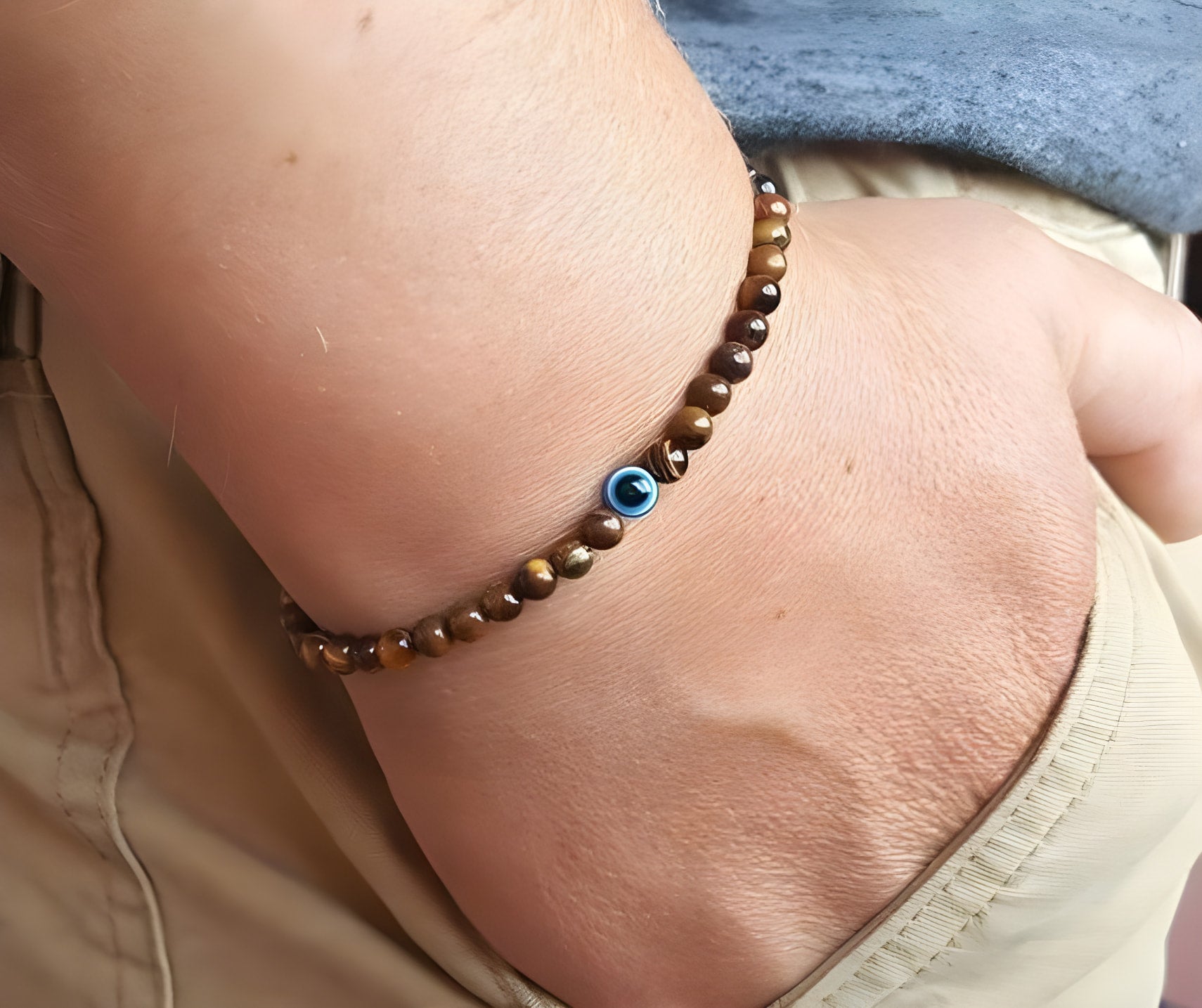 Schwarzes Onyx-Armband zum Schutz vor dem bösen Blick