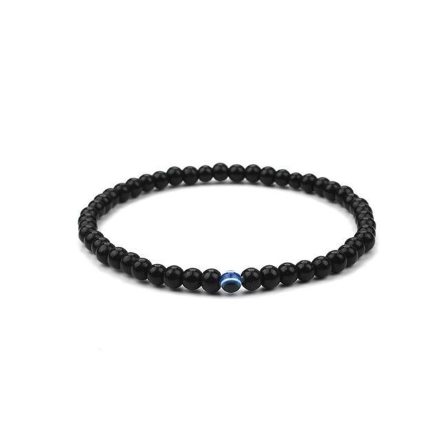 Schwarzes Onyx-Armband zum Schutz vor dem bösen Blick