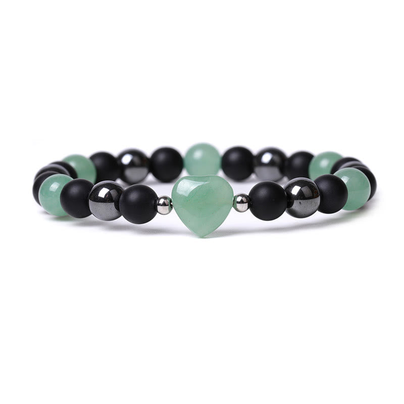 Schutzarmband aus schwarzem Onyx und Tigerauge, 8 mm Perlen