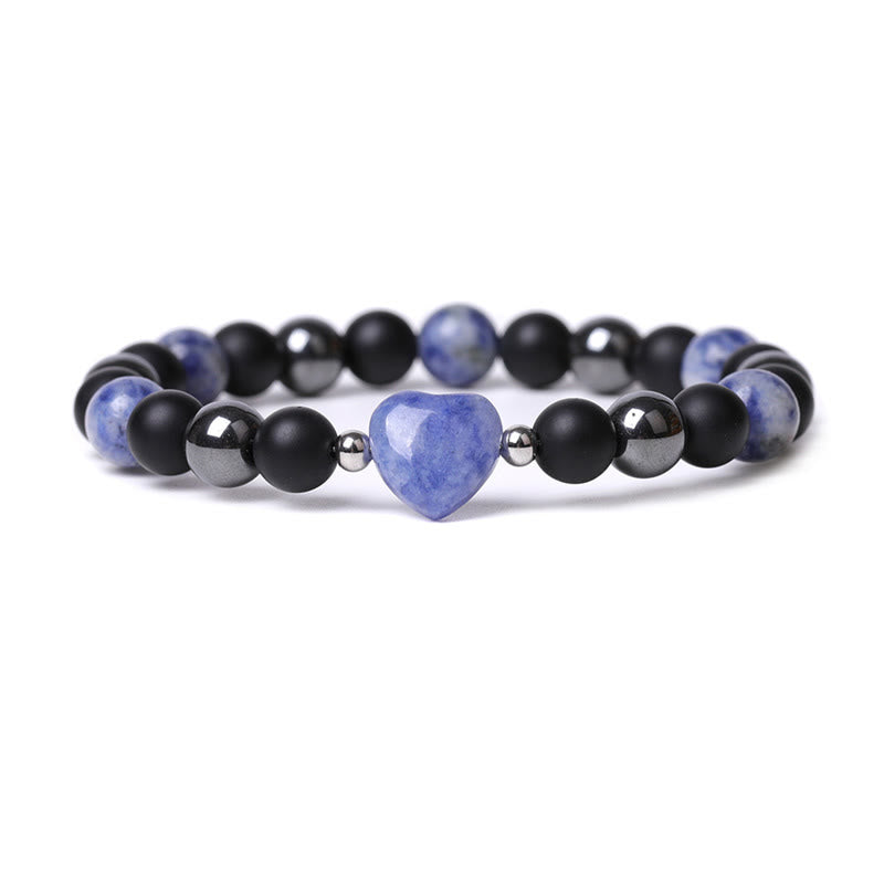 Schutzarmband aus schwarzem Onyx und Tigerauge, 8 mm Perlen