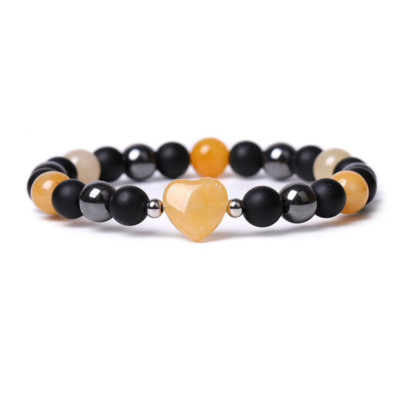Schutzarmband aus schwarzem Onyx und Tigerauge, 8 mm Perlen
