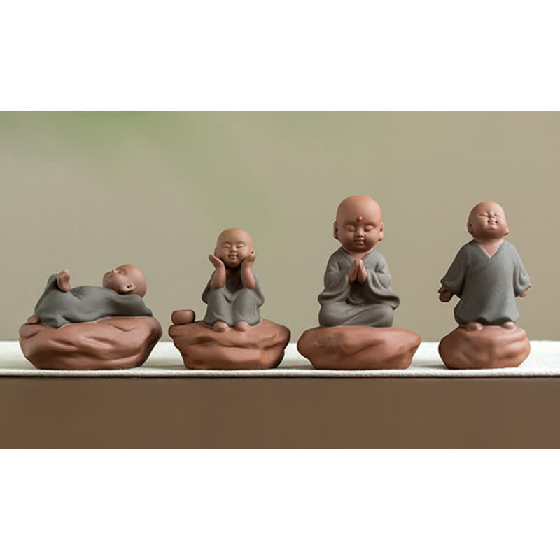 Buddha-Blume aus schwarzem Pfirsichholz, Zen-Dekor, 5,4 cm, Ruheheilung