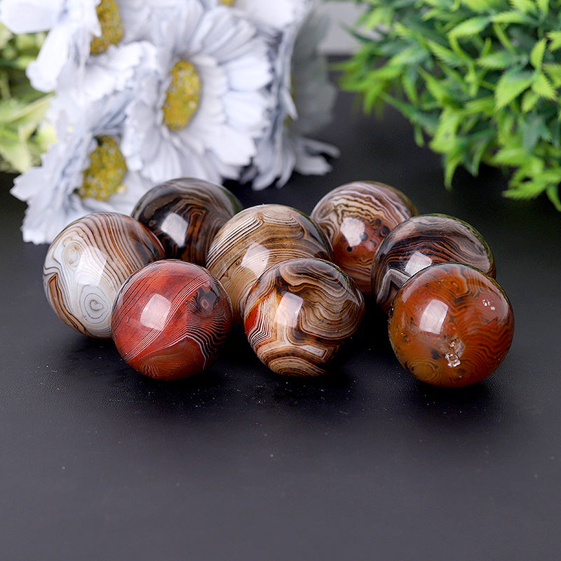 Black Sardonyx Sphere 1.0-1.5 inch Polished Crystal Orb