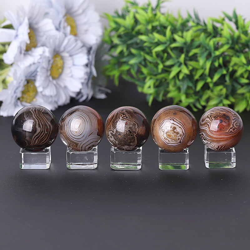 Black Sardonyx Sphere 1.0-1.5 inch Polished Crystal Orb