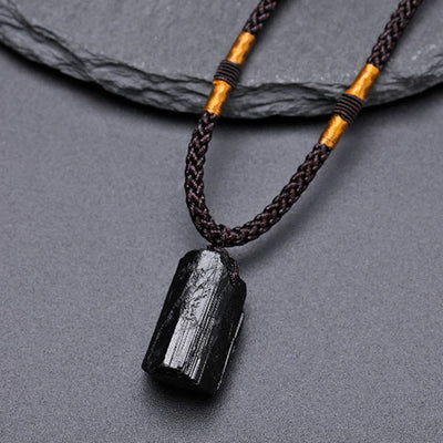 Spirituelle Halskette mit schwarzem Turmalin und Anhänger mit positiver Energie