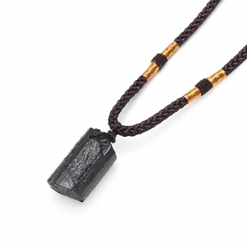 Spirituelle Halskette mit schwarzem Turmalin und Anhänger mit positiver Energie