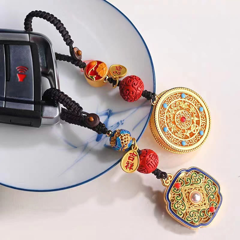 Segen Fu Charakter Ruyi Charm Schlüsselanhänger | Spiritueller Schmuck