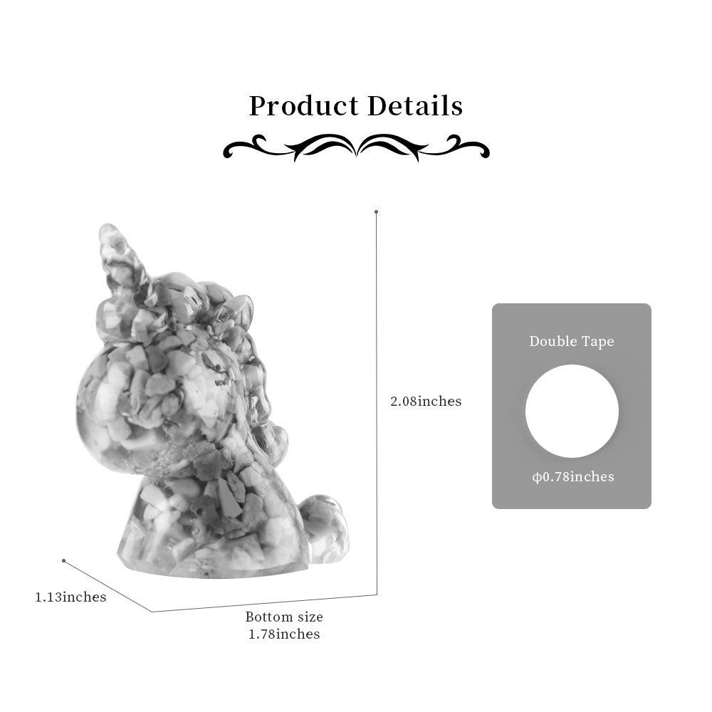 Blue Apatite Resin Spiritual Unicorn Figurine 2.1in