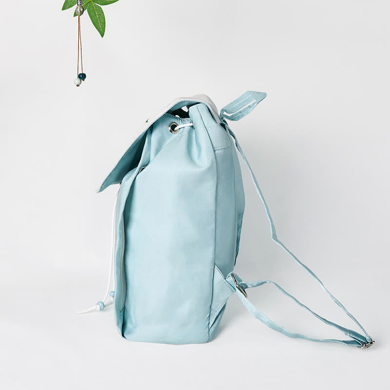 Blauer Epiphyllum Canvas-Rucksack für Accessoires