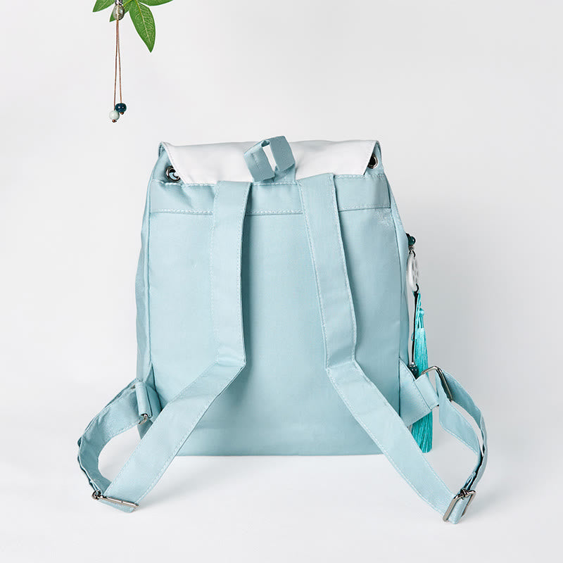 Blauer Epiphyllum Canvas-Rucksack für Accessoires