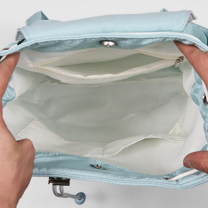 Blauer Epiphyllum Canvas-Rucksack für Accessoires