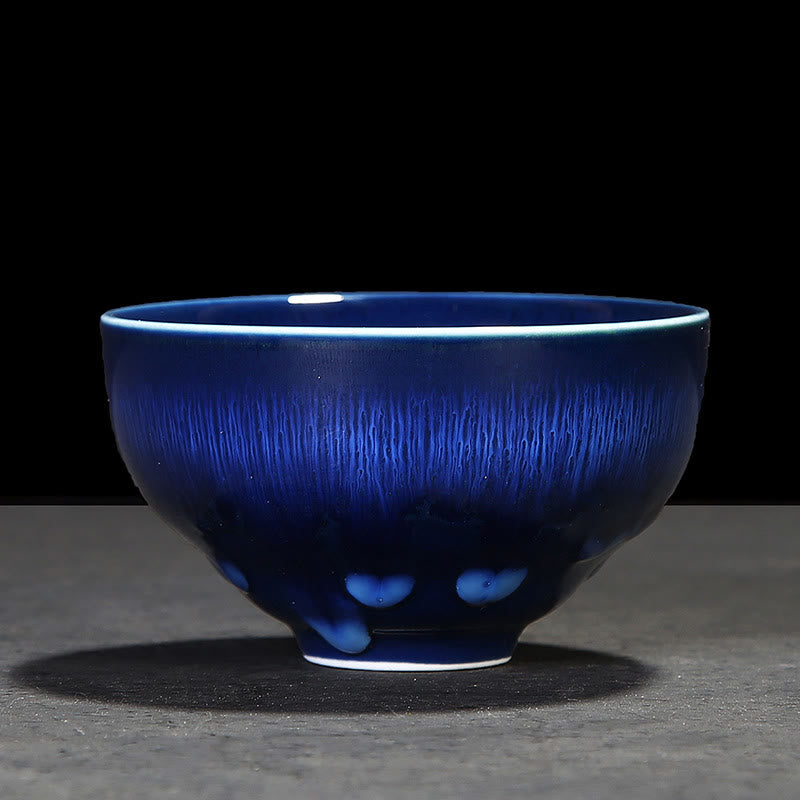 Blaue Jianzhan Keramik-Teetasse 160 ml Zen-Dekor