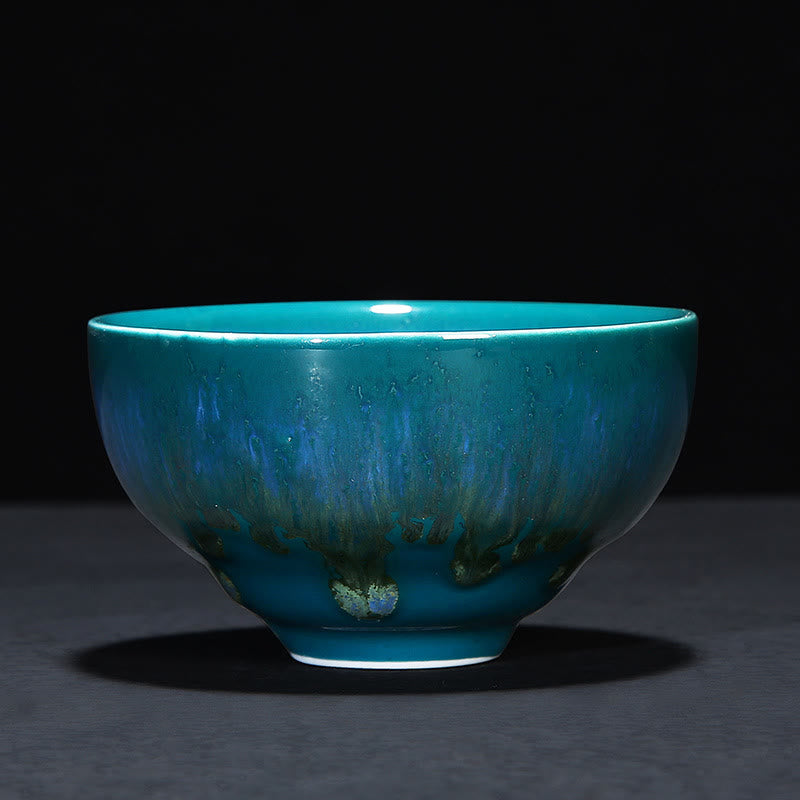 Blaue Jianzhan Keramik-Teetasse 160 ml Zen-Dekor