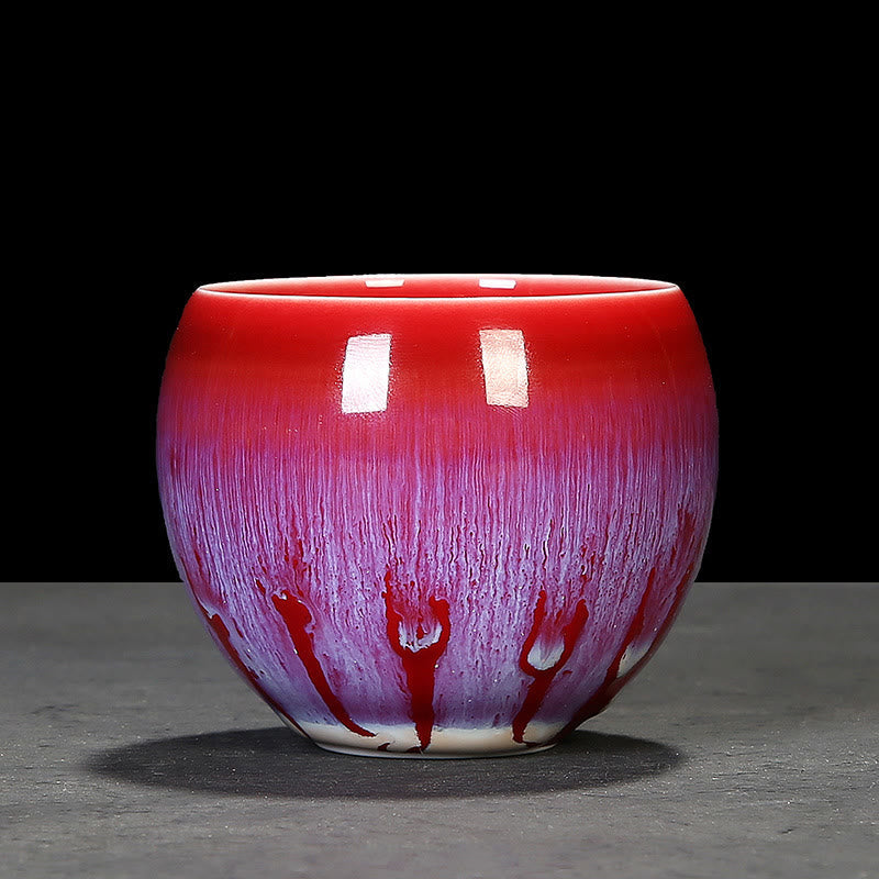 Blaue Jianzhan Keramik-Teetasse 160 ml Zen-Dekor