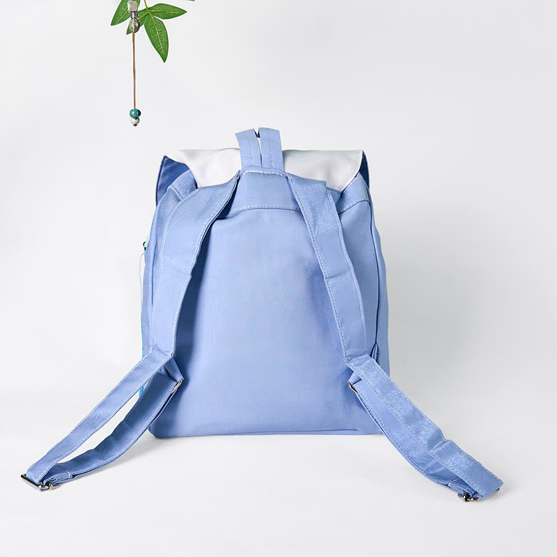 Blauer Magnolia Handgefertigter Canvas-Rucksack | Mindful Carry