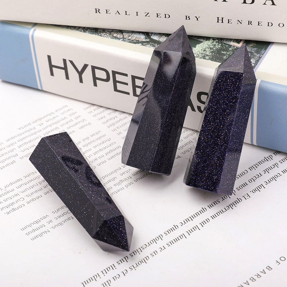 Blue Sandstone Crystal Points 2-3 Inch Healing Set