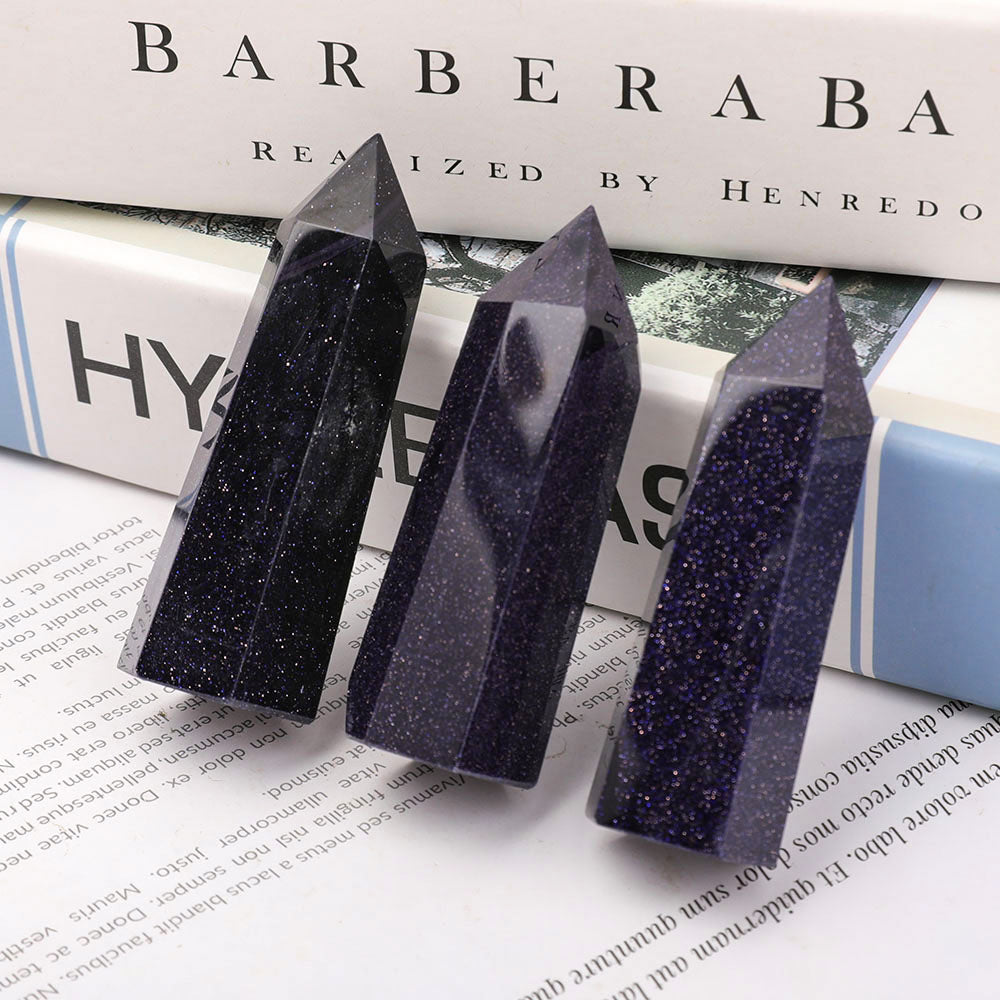 Blue Sandstone Crystal Points 2-3 Inch Healing Set