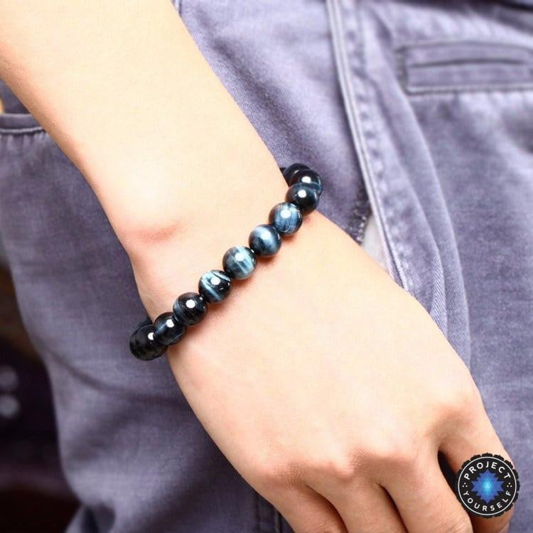 Blaues Tigerauge-Armband für Intuition und Schutz