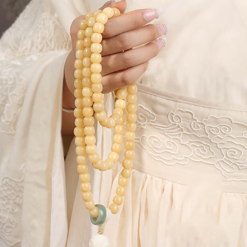 Bodhi Seed Dzi Perlenarmband für Frieden und Harmonie 9 mm