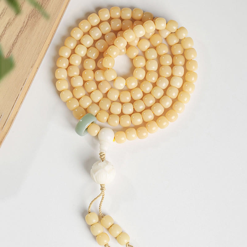 Bodhi Seed Dzi Perlenarmband für Frieden und Harmonie 9 mm