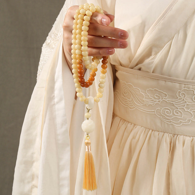 Bodhi Seed Dzi Perlenarmband für Frieden und Harmonie 9 mm