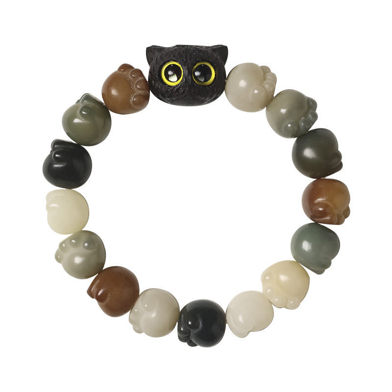 Bodhi Seed Ebenholz-Weisheitsarmband, 14–15 cm, Unisex