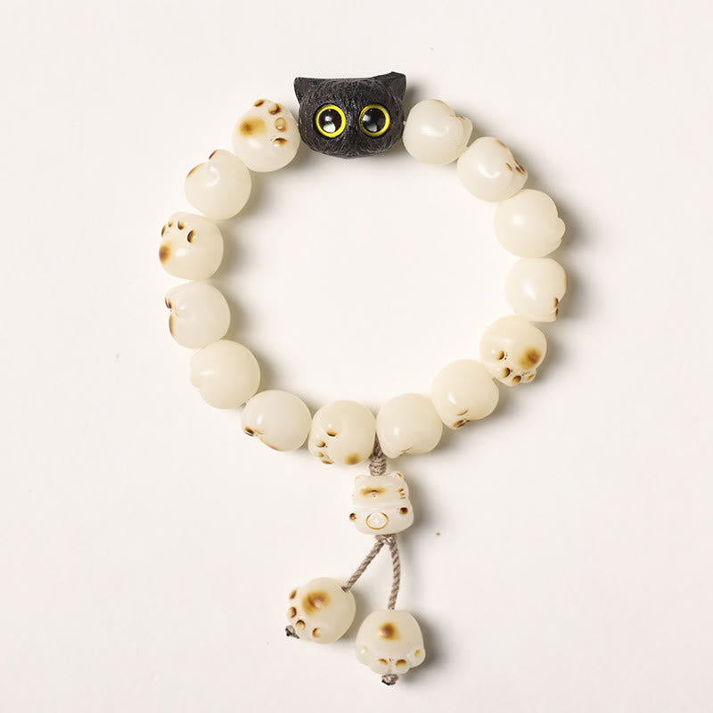 Bodhi Seed Ebenholz-Weisheitsarmband, 14–15 cm, Unisex
