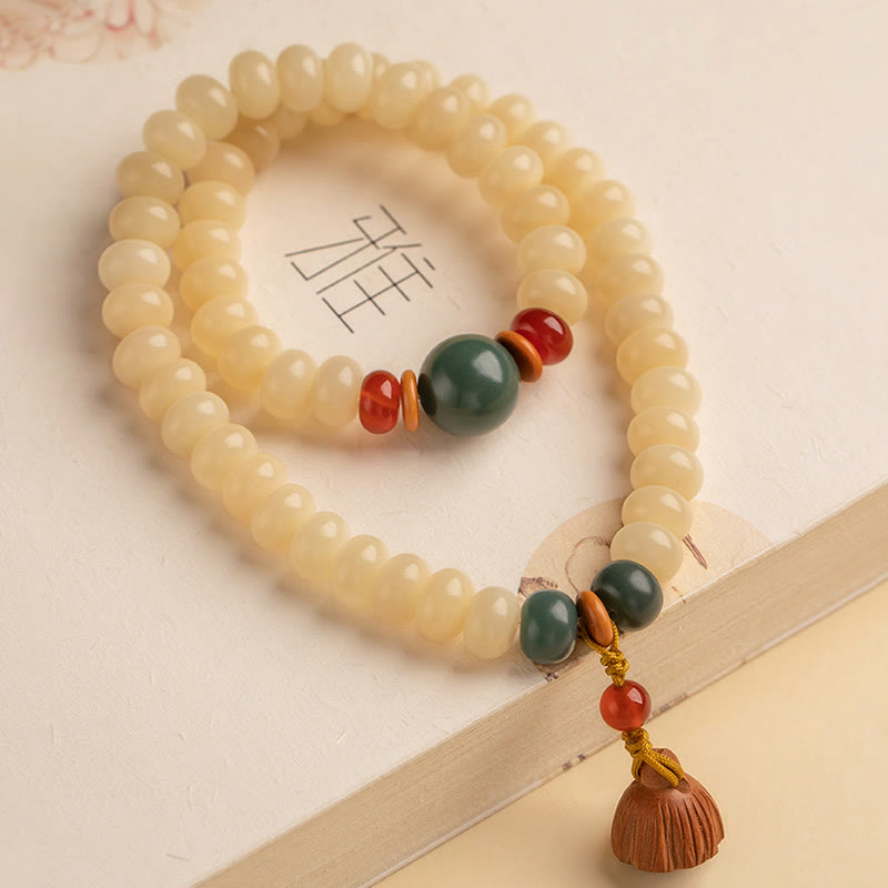 Bodhi Seed Lotus Armband Doppelt gewickelt für Frieden und Weisheit