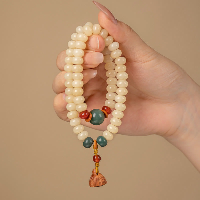 Bodhi Seed Lotus Armband Doppelt gewickelt für Frieden und Weisheit