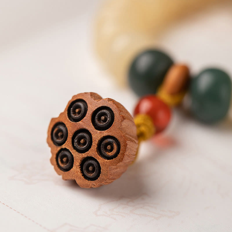 Bodhi Seed Lotus Armband Doppelt gewickelt für Frieden und Weisheit