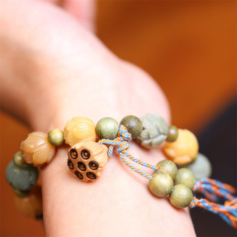 Bodhi Seed Lotus Grünes Sandelholz Weisheitsharmonie Armband