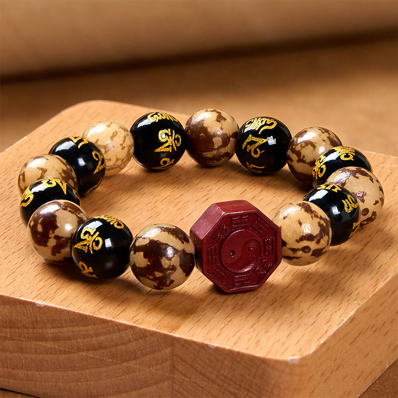Bodhi Seed Om Mani Padme Hum Cinnabar Calm Armband