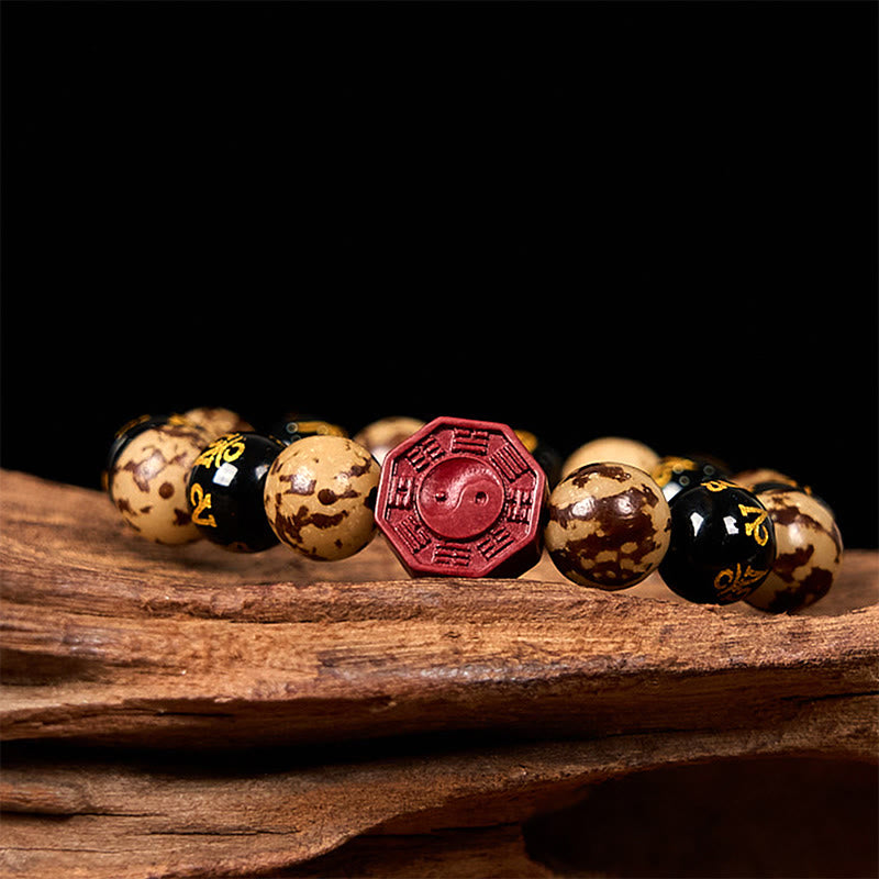 Bodhi Seed Om Mani Padme Hum Cinnabar Calm Armband