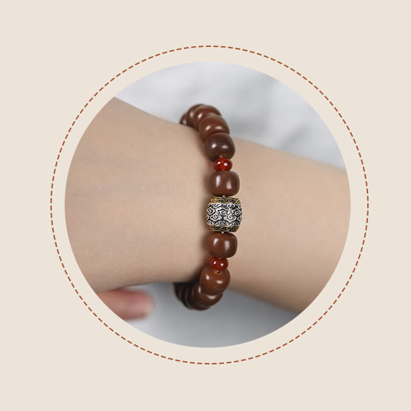 Bodhi Seed Peace Armband mit Fu-Charakterperlen